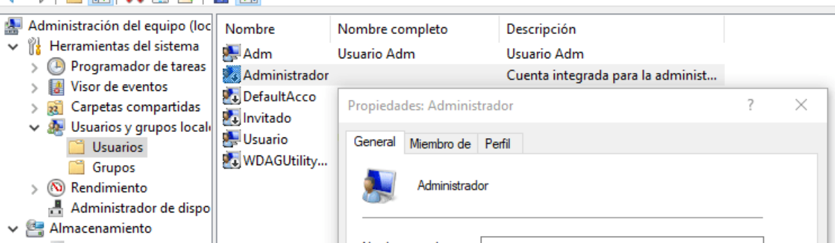 Habilitar Administrador en Windows