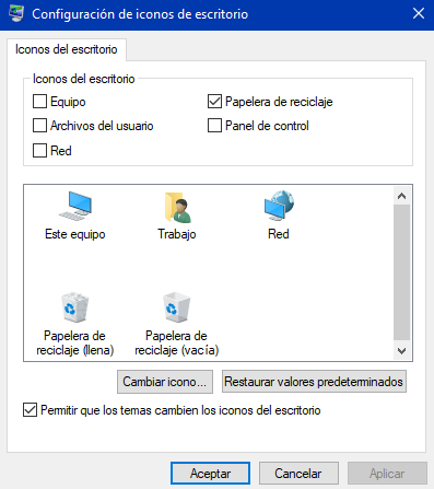 mostrar iconos escritorio