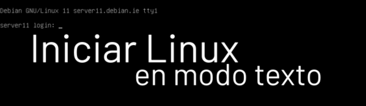 Iniciar Linux en modo texto